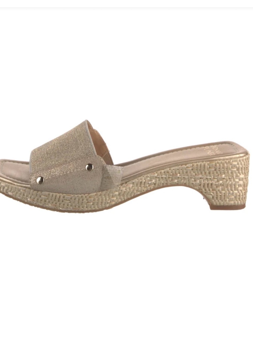 Donald J. Pliner Metallic Gold Slide Mules